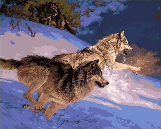 Wolves Hunting – Præmie Mal Efter Tal Kit - Denmark