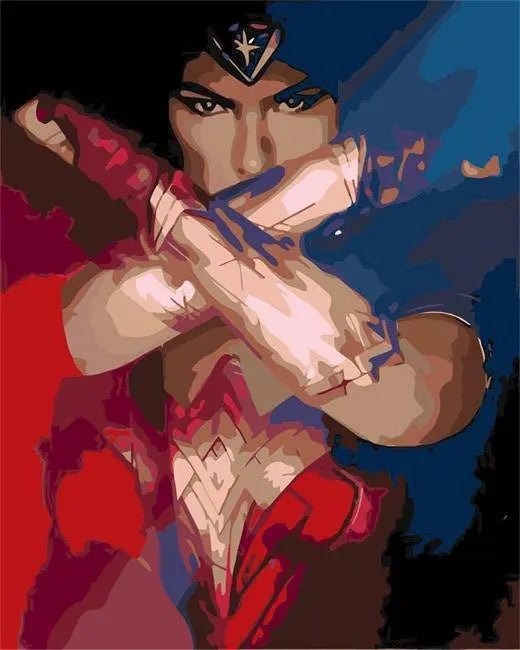 Wonder Woman – Præmie Mal Efter Tal Kit - Denmark