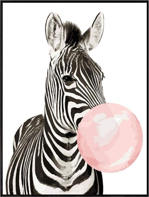 Zebra Bubble – Præmie Mal Efter Tal Kit - Denmark