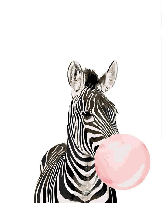 Zebra Bubbling – Præmie Mal Efter Tal Kit - Denmark