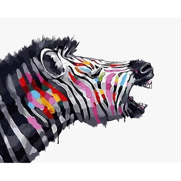 Zebra Dyr Maleri – Præmie Mal Efter Tal Kit - Denmark