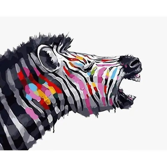 Zebra Dyr Maleri – Præmie Mal Efter Tal Kit - Denmark