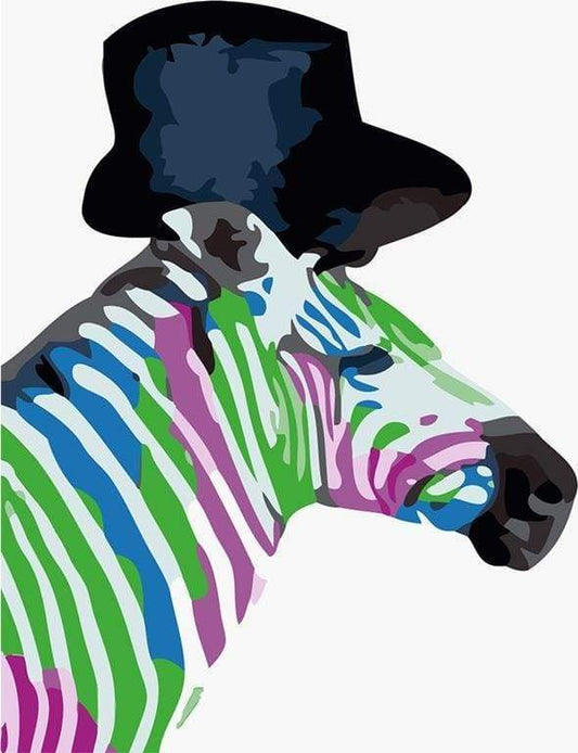 Zebra med Mal på Tal Kit – Omfattende Kunstnerisk Oplevelse - Denmark